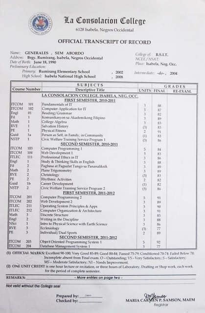 AVAILABLE TRANSCRIPT OF RECORD .